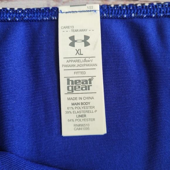 UNDER ARMOUR Blue Threadbone Microthread Printed Bikini Swim Bottom Size XL - Picture 6 of 10